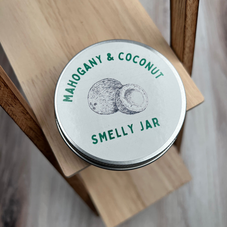 Mahogany Coconut Smelly Car Jar