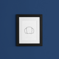 Personalized Modern Pet Minimalist Art Line Print
